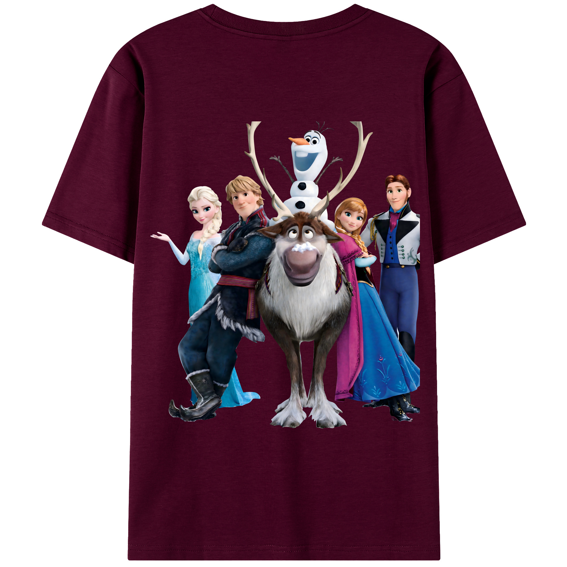 （画像用） アナと雪の女王 アンナ エルサ Frozen Anna Elsa レディース半袖Tシャツ(バックプリント)